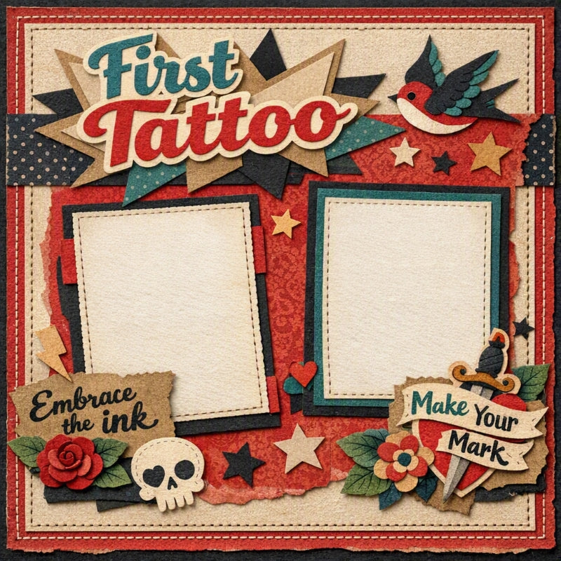 First Tattoo-Premade Scrapbook Page