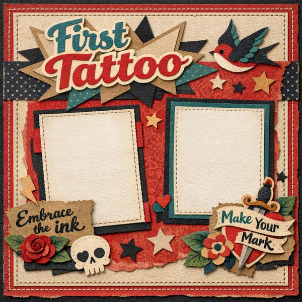 First Tattoo-Premade Scrapbook Page