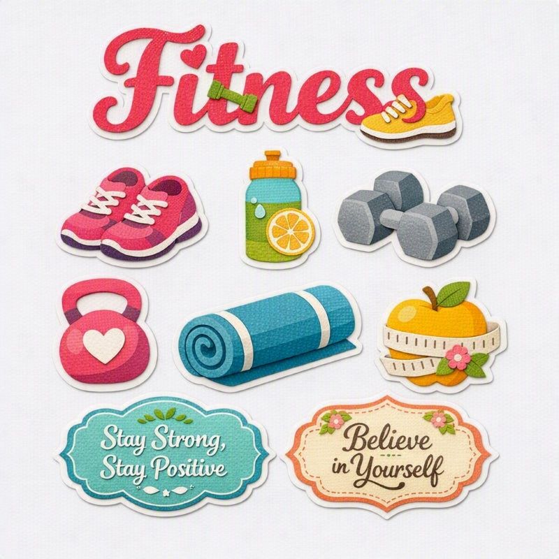 Fitness-Premade Cutout Set