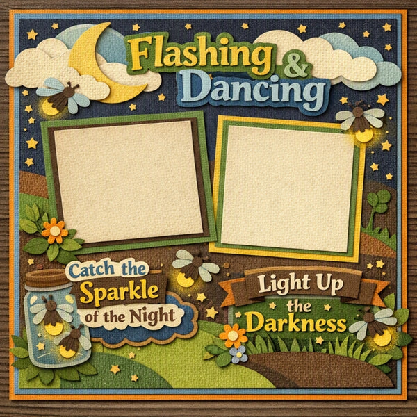 Flashing & Dancing-Premade Scrapbook Page