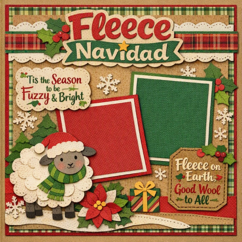 Fleece Navidad-Premade Scrapbook Page