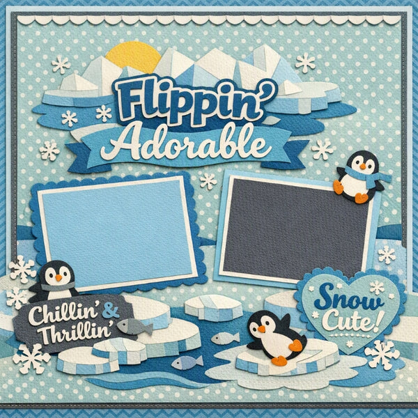 Flippin' Adorable-Premade Scrapbook Page