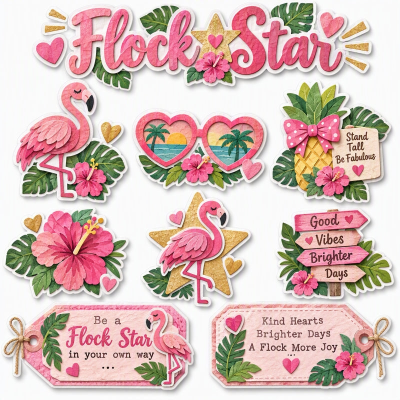 Flock-Star-Premade Cut-Out Page