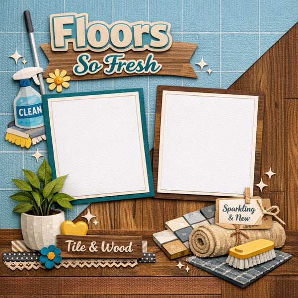Floors So Fresh-Premade Scrapbook Page