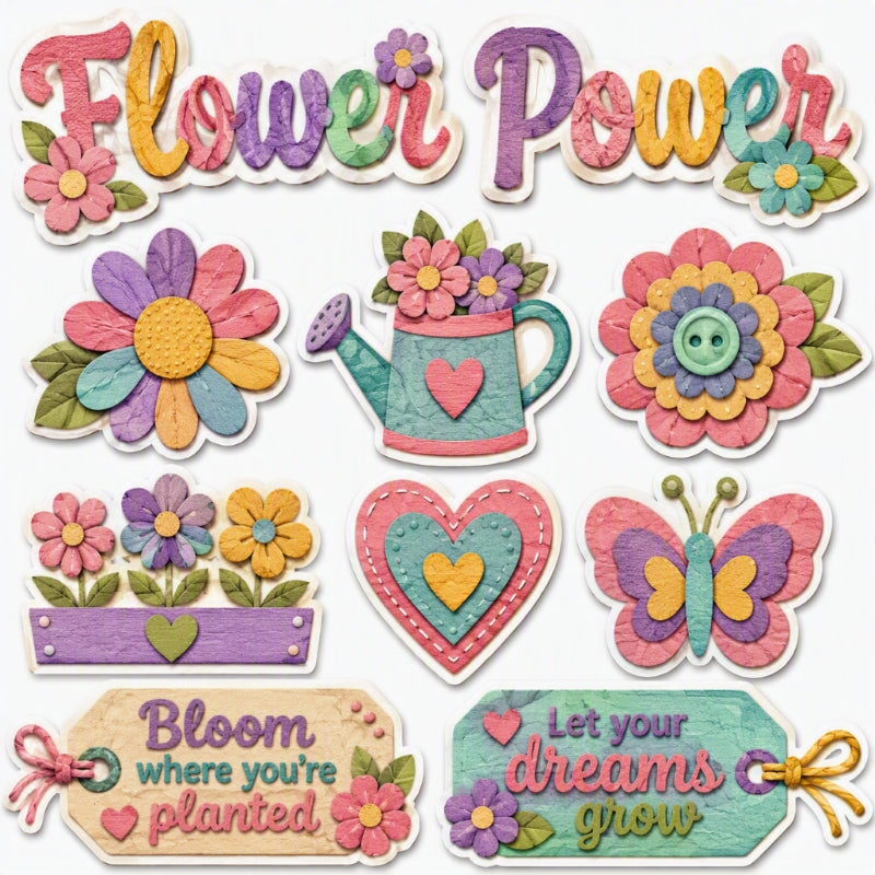Flower Power-Premade Cutout Set