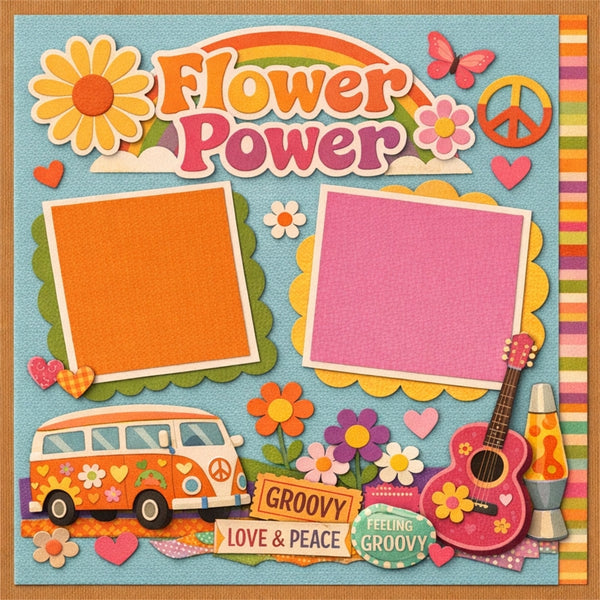 Flower Power-Premade Scrapbook Page