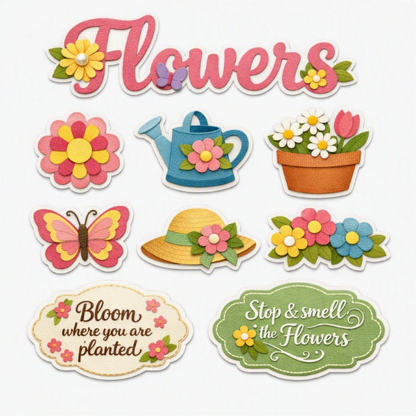 Flowers-Premade Cutout Set