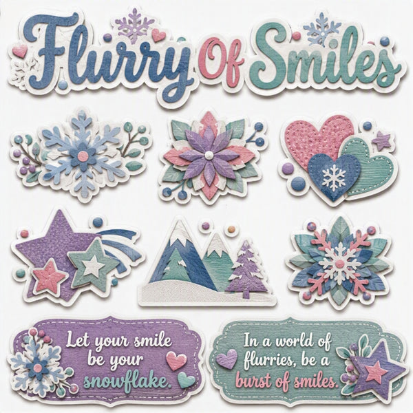 Flurry Of Smiles-Premade Cutout Set