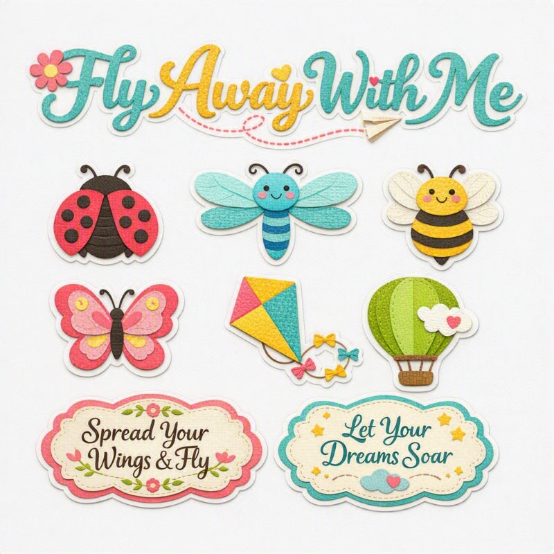 Fly Away With Me-Premade Cutout Set