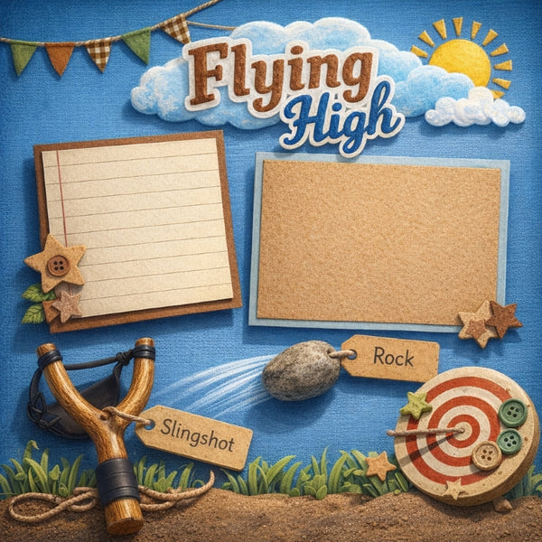 Flying High-Premade Scrapbook Page
