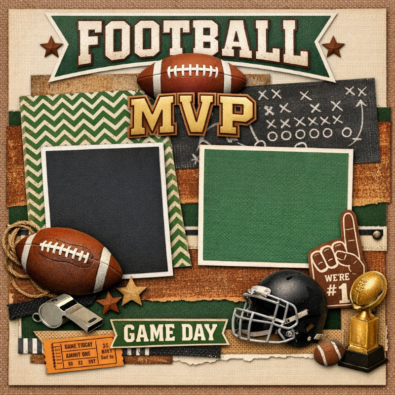 Football MVP-Premade Scrapbook Page