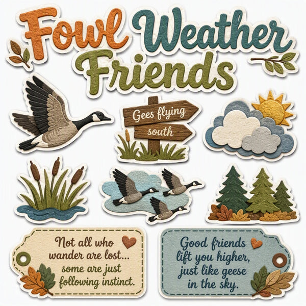 Fowl Weather Friends-Premade Cutout Set