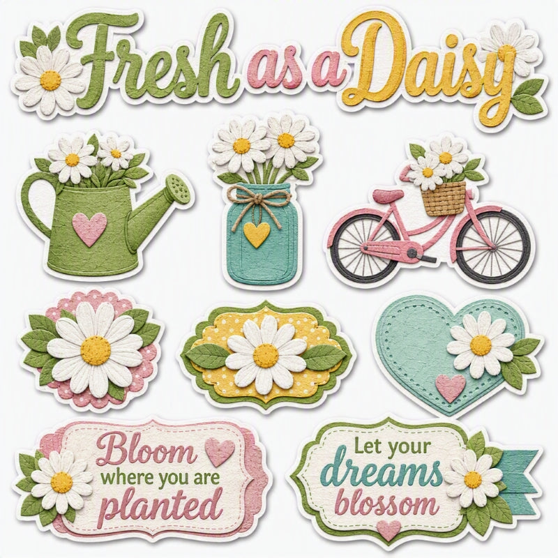 Fresh as a Daisy-Premade Cutout Set