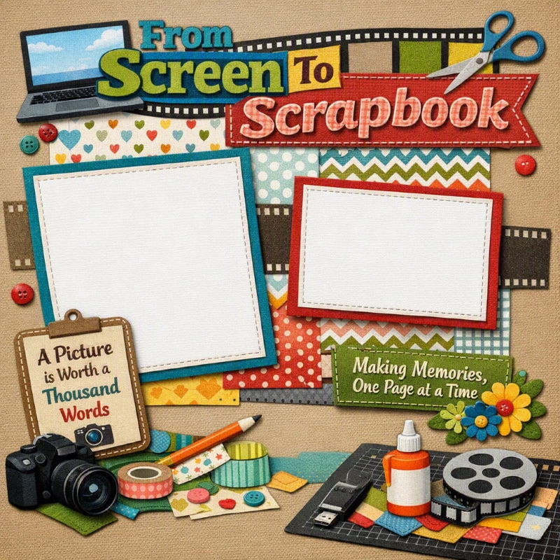 From Screen To Scrapbook-Premade Scrapbook Page