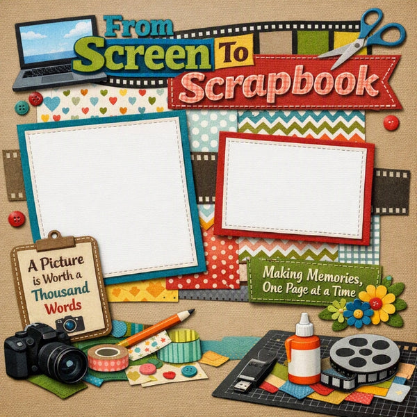 From Screen To Scrapbook-Premade Scrapbook Page