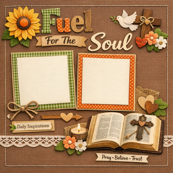 Fuel For The Soul-Premade Scrapbook Page