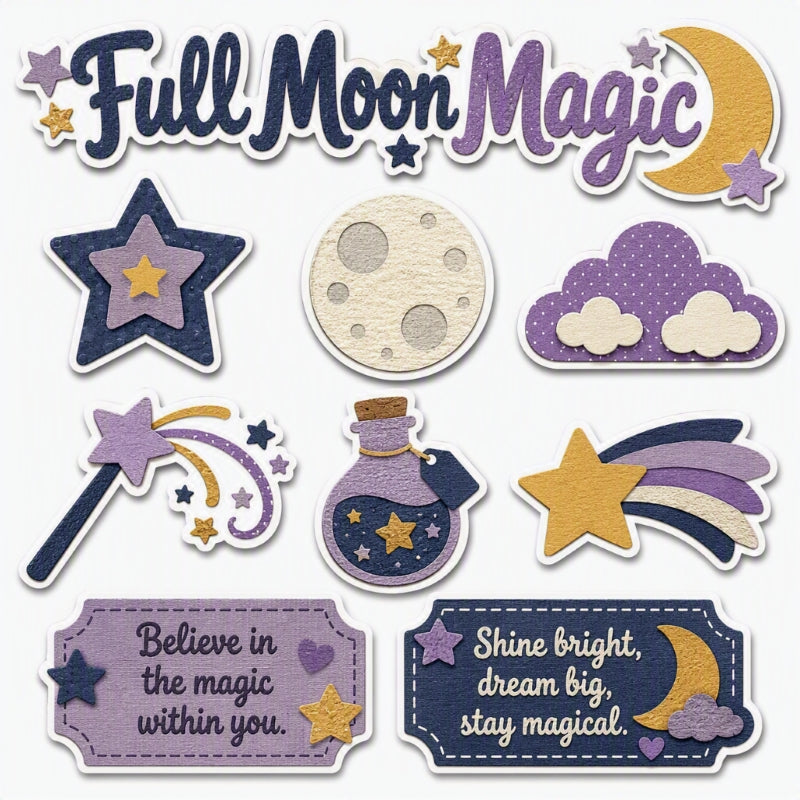 Full Moon Magic-Premade Cutout Set