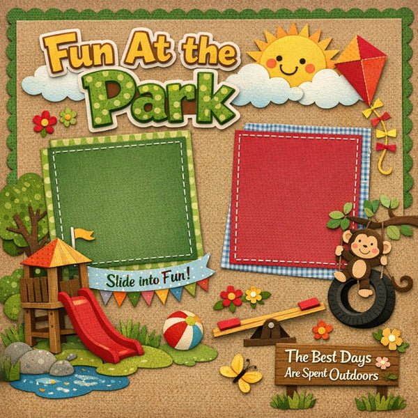 Fun At the Park-Premade Scrapbook Page