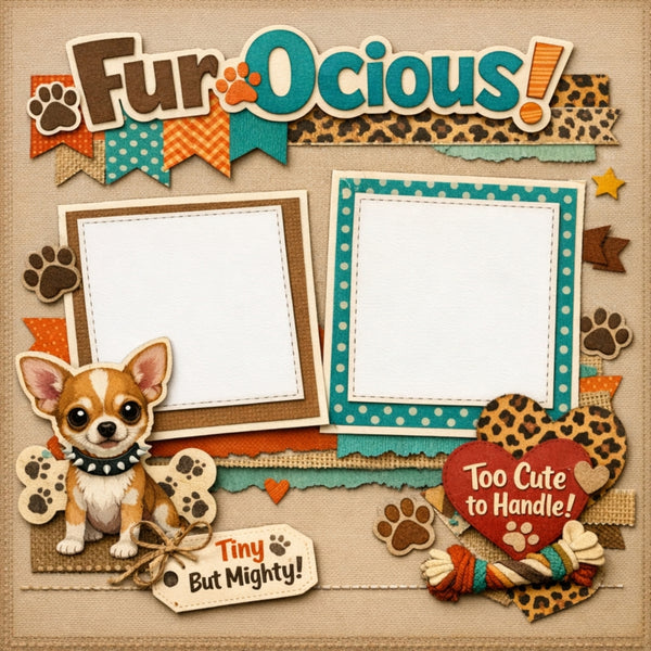 Fur-Ocious!-Premade Scrapbook Page