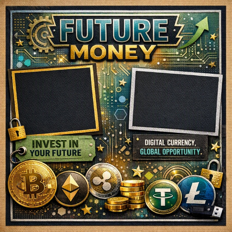 Future Money-Premade Scrapbook Page