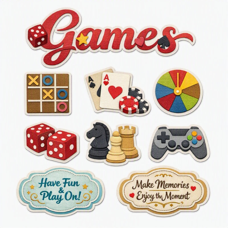 Games-Premade Cutout Set