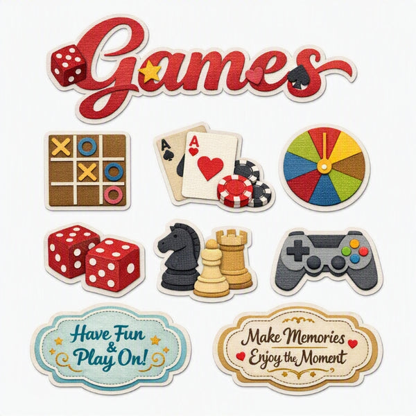 Games-Premade Cutout Set