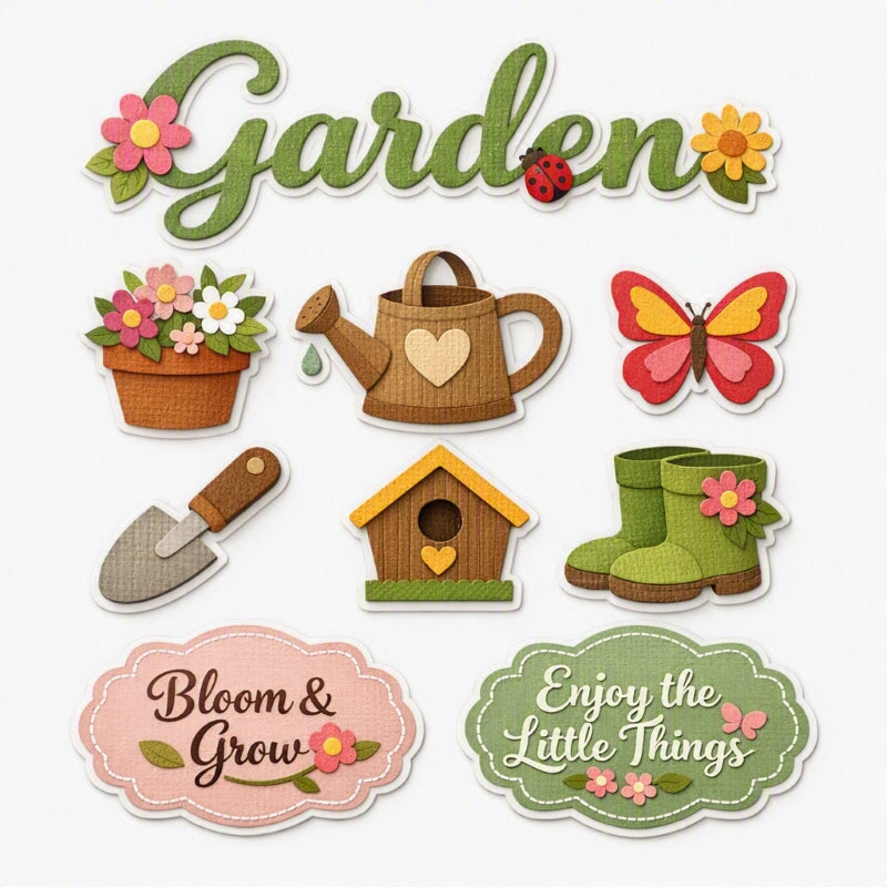 Garden-Premade Cutout Set