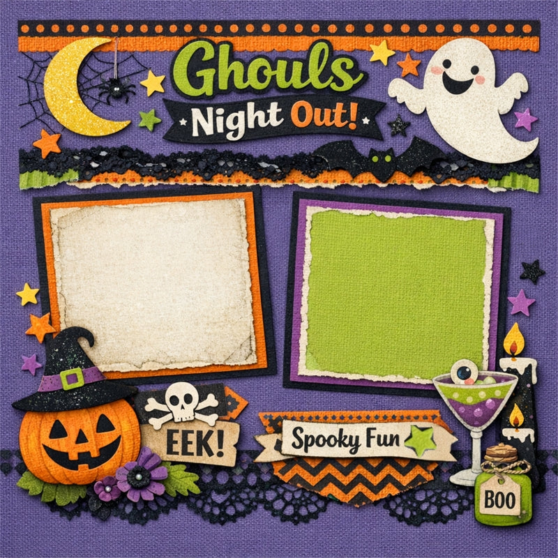 Ghouls Night Out!-Premade Scrapbook Page