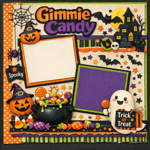 Gimmie Candy-Premade Scrapbook Page
