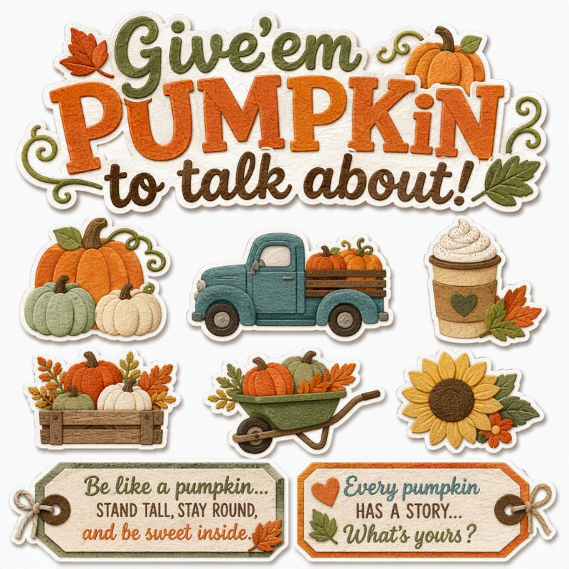 Give'em PUMPKIN to talk about!-Premade Cutout Set