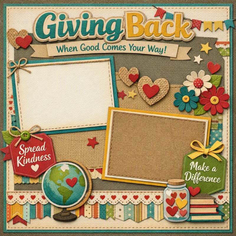 Giving Back-Premade Scrapbook Page
