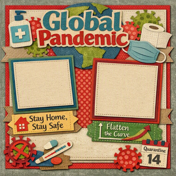 Global Pandemic-Premade Scrapbook Page