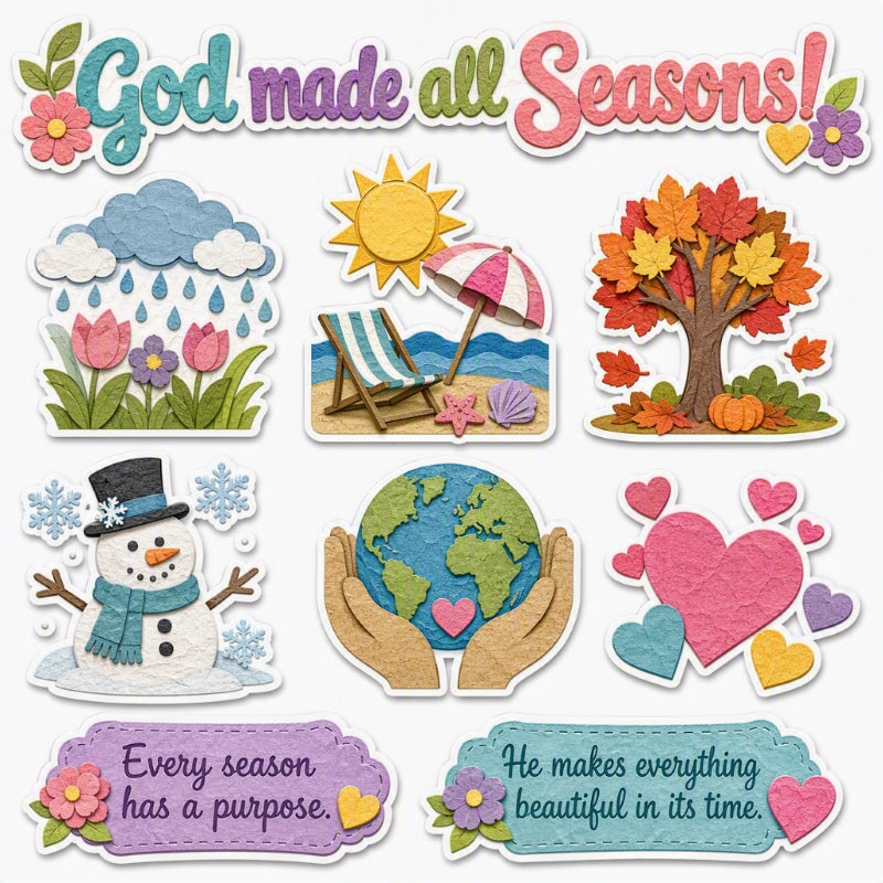 God made all Seasons!-Premade Cutout Set