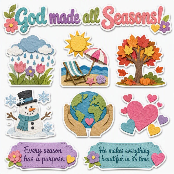 God made all Seasons!-Premade Cutout Set