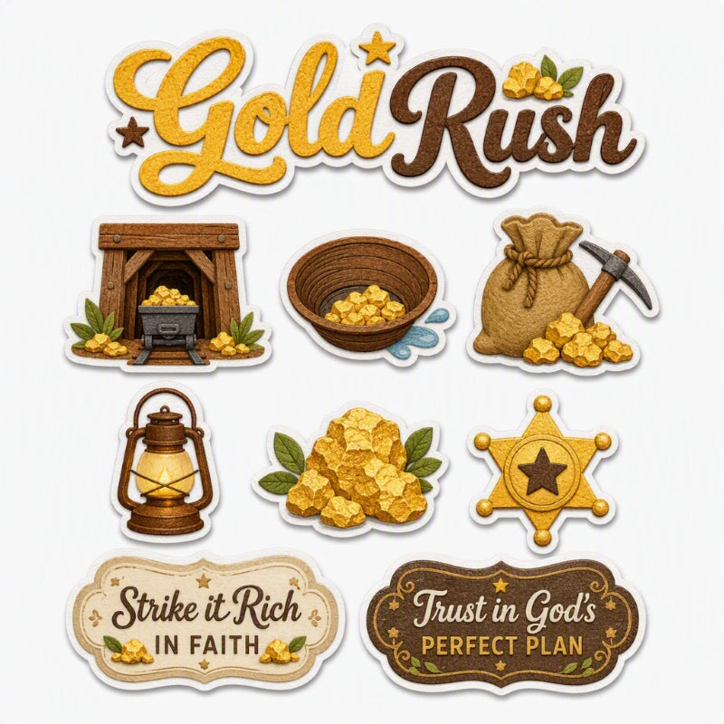 Gold Rush-Premade Cutout Set