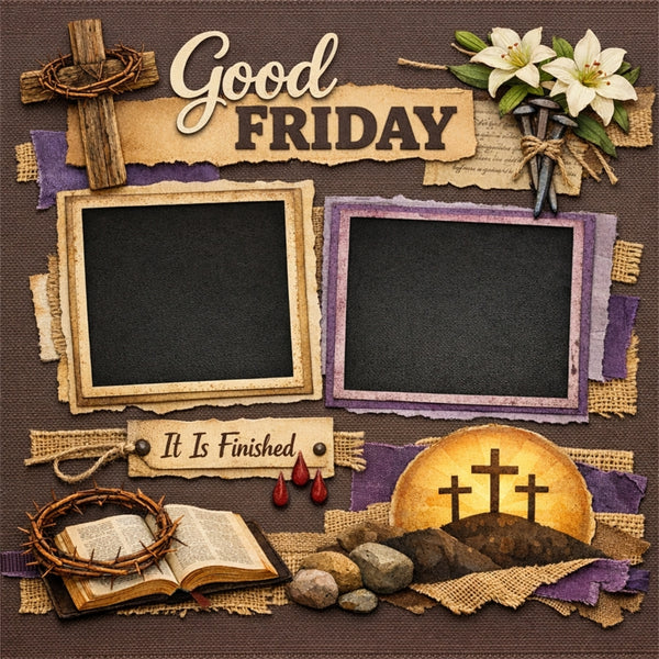 Good Friday-Premade Scrapbook Page