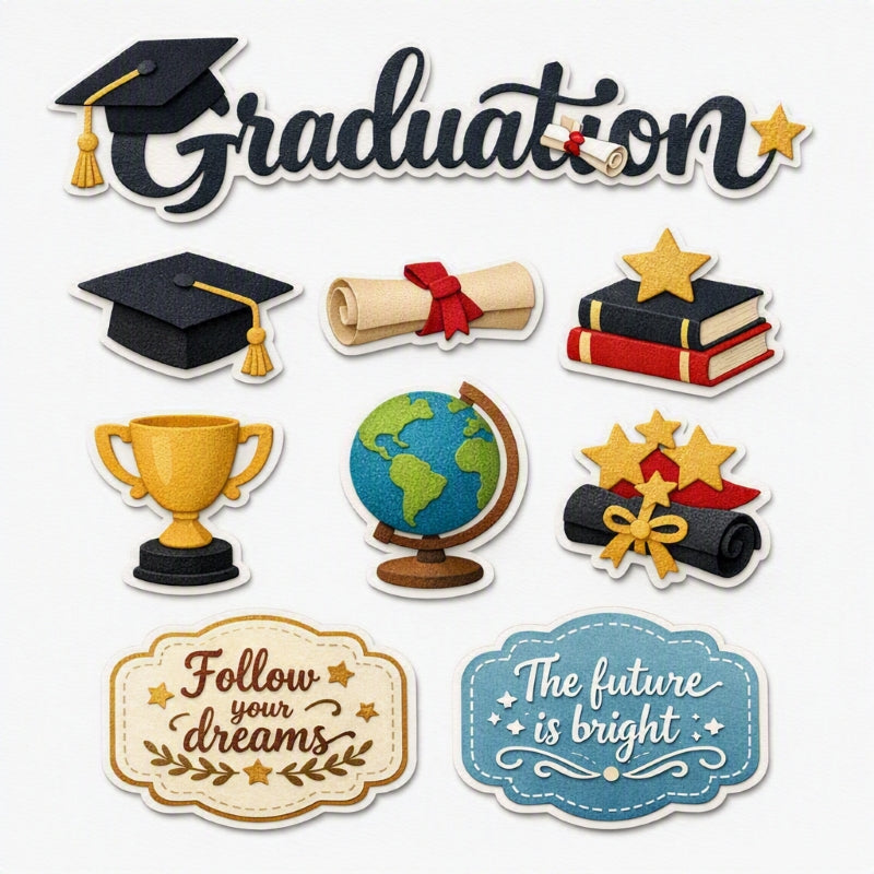 Graduation-Premade Cutout Set