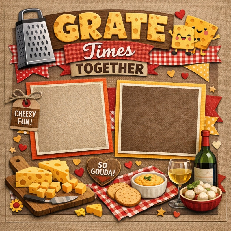 Grate Times Together-Premade Scrapbook Page