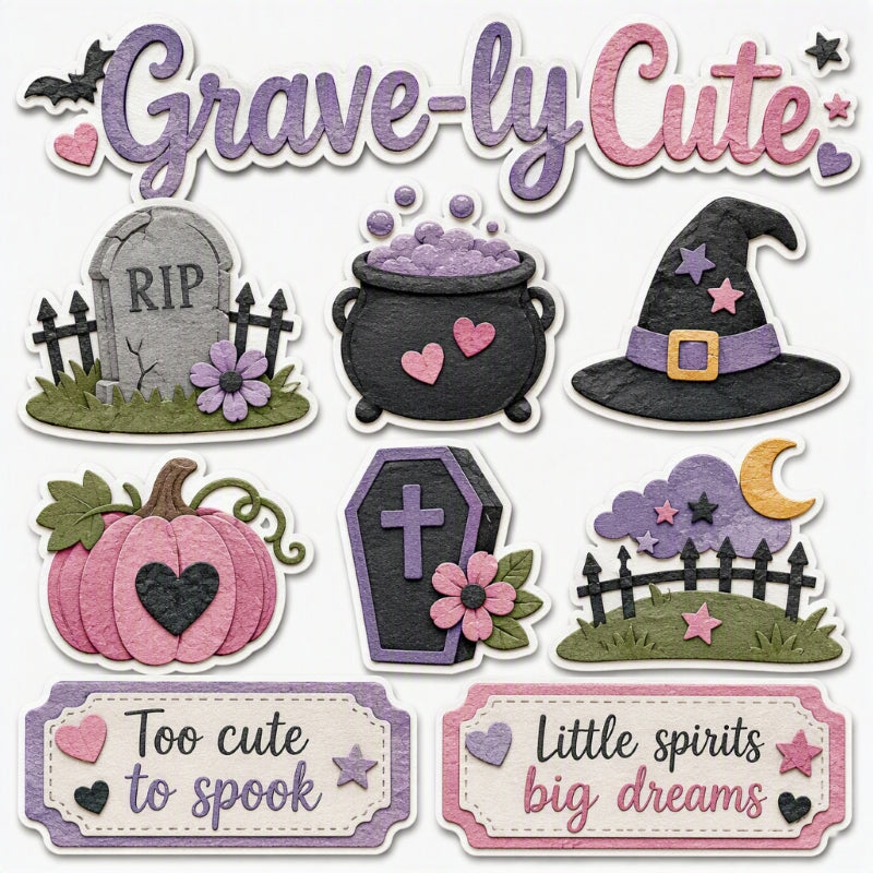Grave-ly Cute-Premade Scrapbook Page