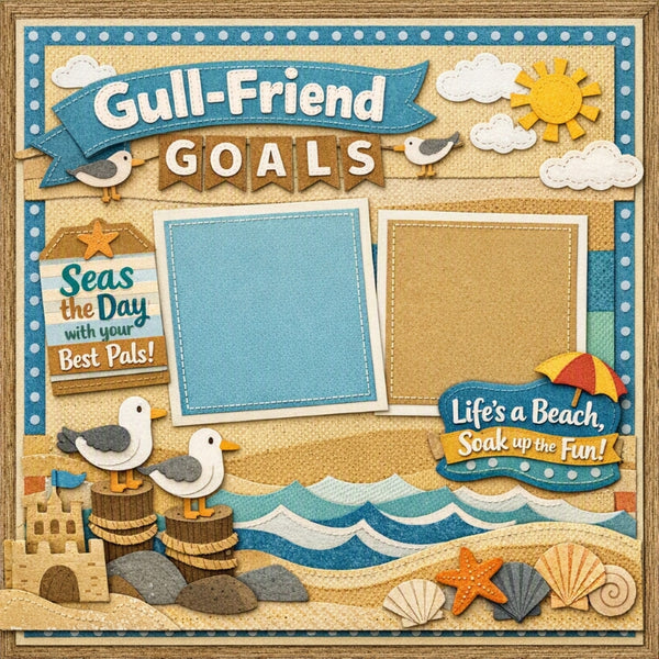 Gull-Friend Goals-Premade Scrapbook Page