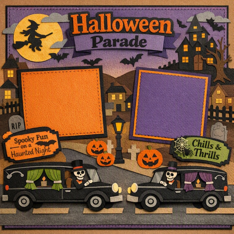 Halloween Parade-Premade Scrapbook Page
