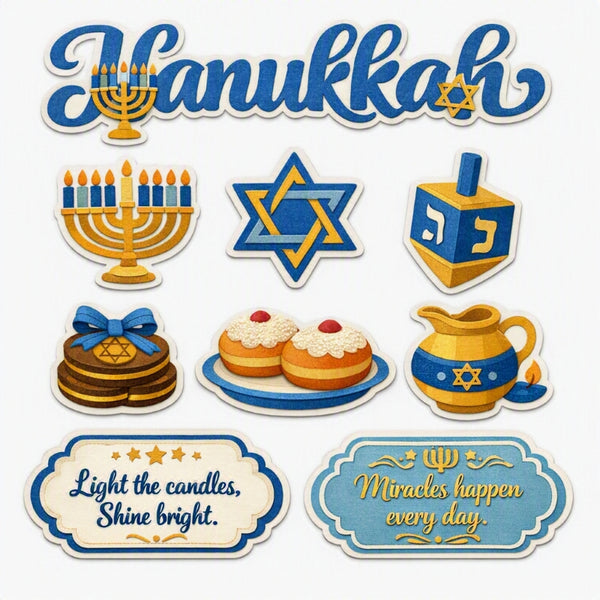 Hanukkah-Premade Cutout Set