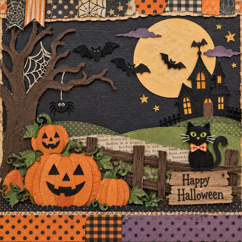 Happy Halloween-Premade Creative Craft Page