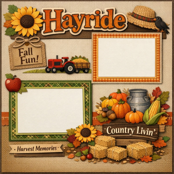 Hayride-Premade Scrapbook Page