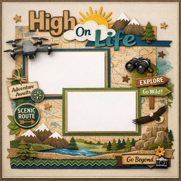 High On Life-Premade Scrapbook Page