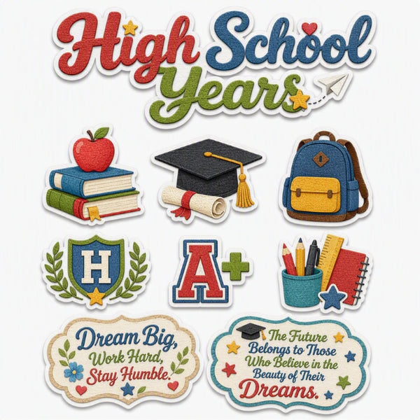 High School Years-Premade Cutout Set