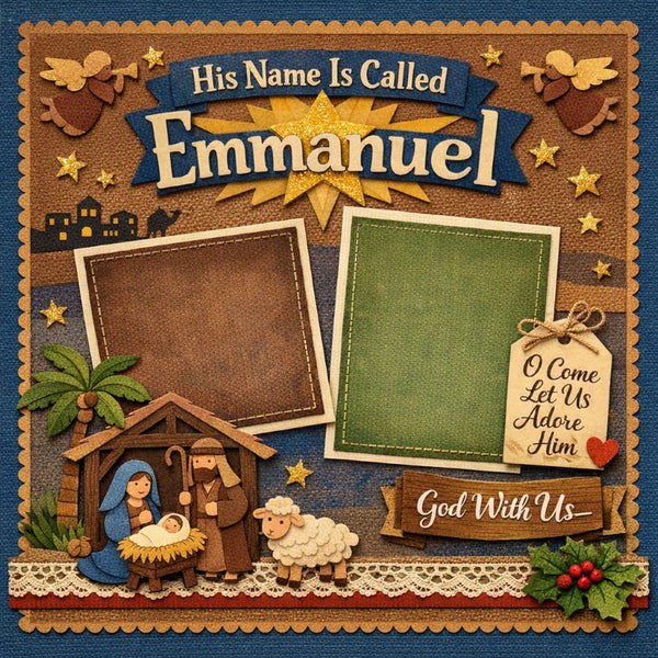His Name Is Emmanuel-Premade Scrapbook Page