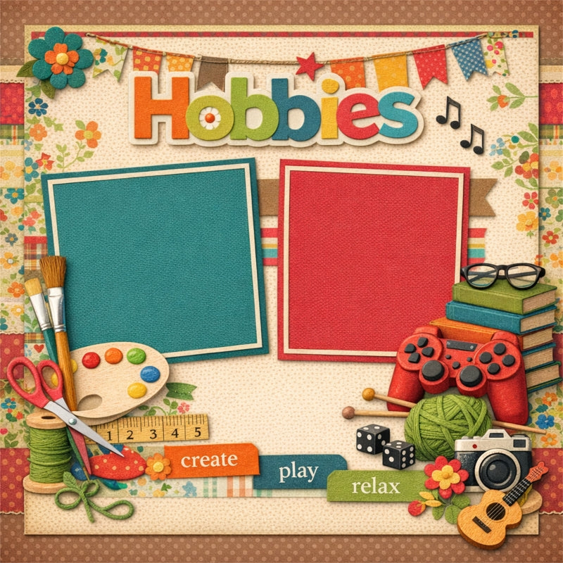 Hobbies-Premade Scrapbook Page