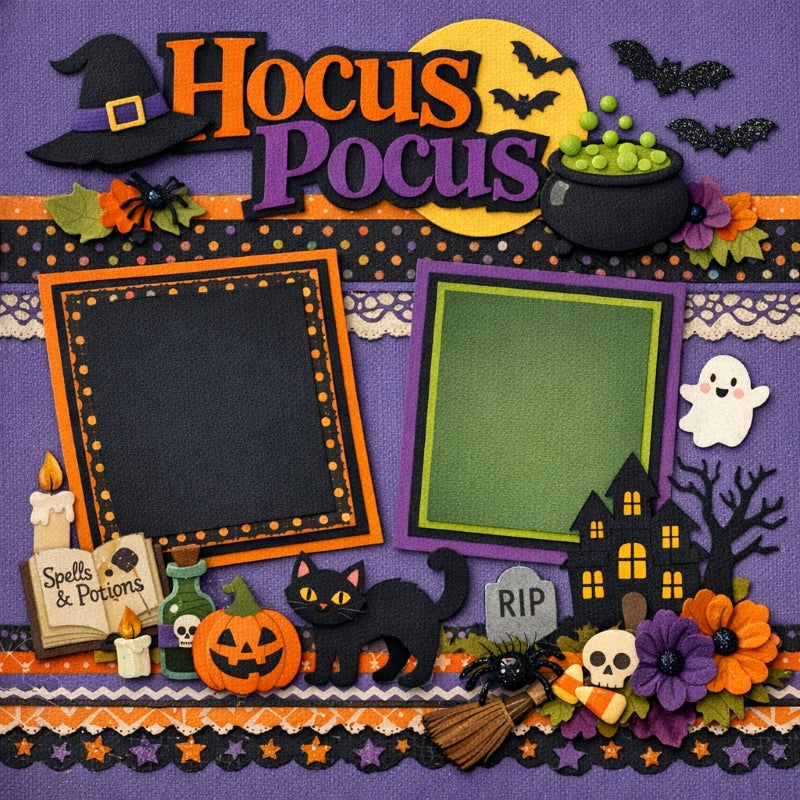 Hocus Pocus-Premade Scrapbook Page