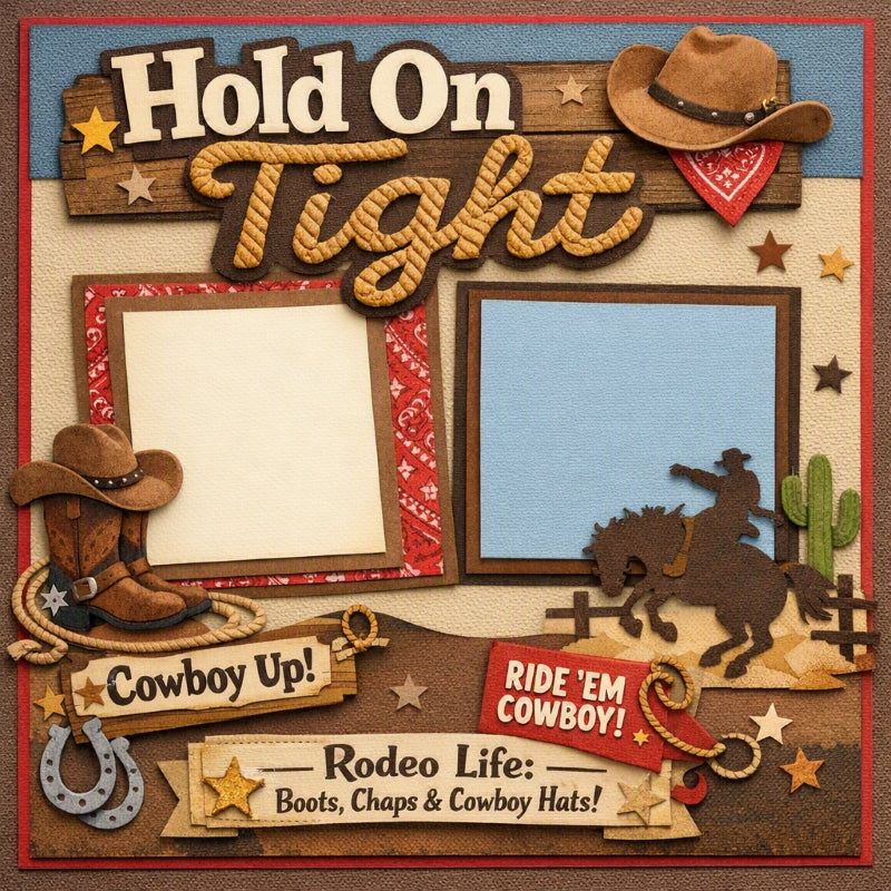 Hold On Tight-Premade Scrapbook Page